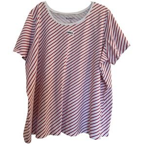 Roaman's Diagonal Red Striped Tee